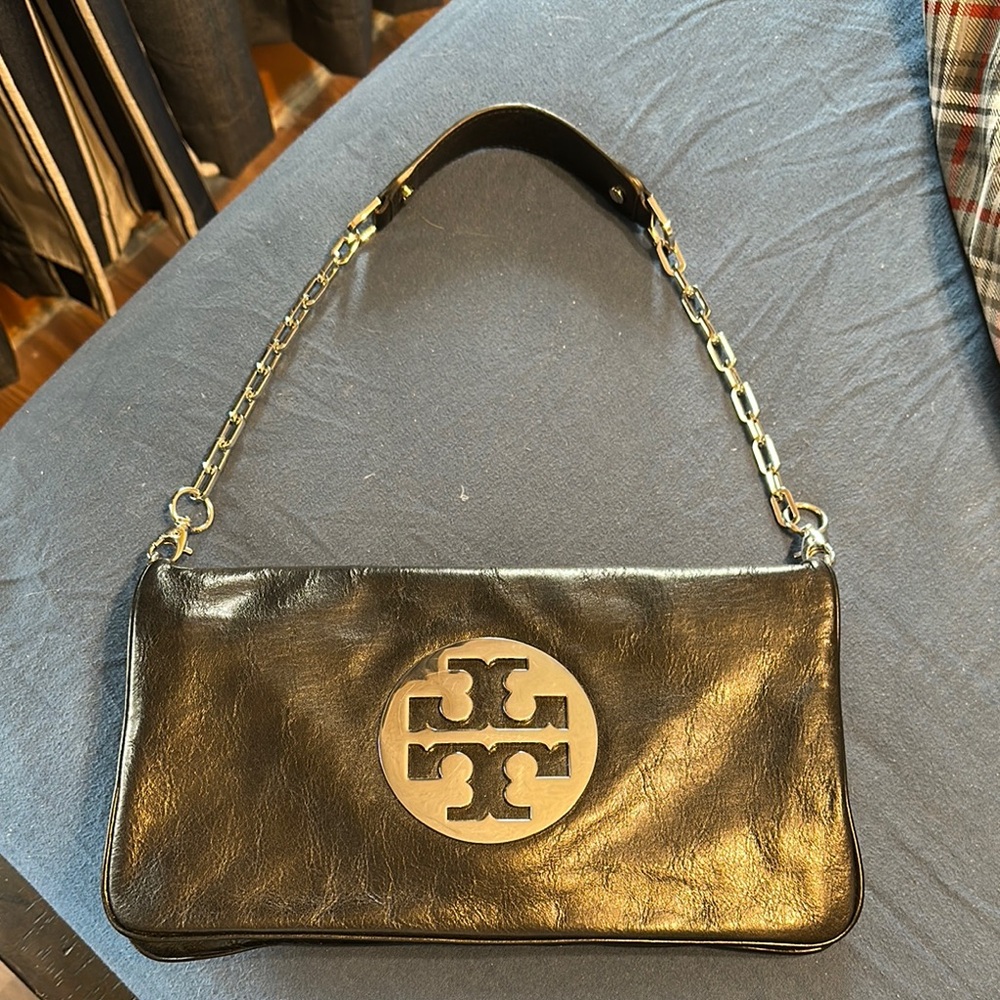 Tory Burch Black Leather Shoulder Bag